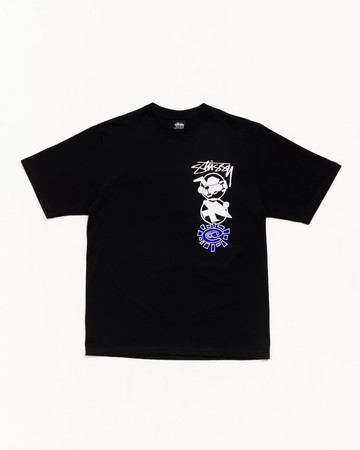 STUSSY & ALWAYS STACK TEE BLACK