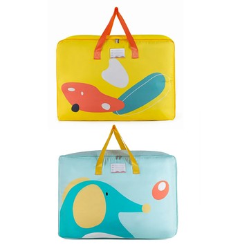 E.City 大容量卡通衣被搬家打包收納袋 70x50x29cm 2個  款式隨機