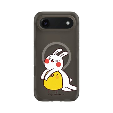 iPhone Air AirX 本質黑 - 懶散兔與啾先生 Lazy Rabbit and Mr.Chu - 黏著你