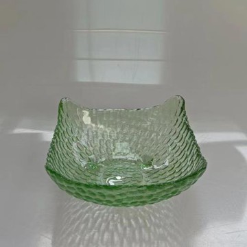 11厘米正方形彩色玻小吃食品干果蘸調料味碟創意外貿水晶琉璃碗盤