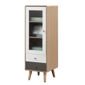 文創集 普安1.3尺單門二抽中書櫃-40x40x122.4cm免組