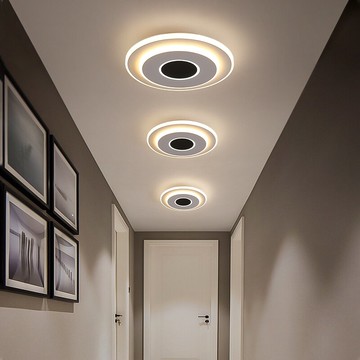 現代簡約新款LED過道燈走廊燈創意家用門廳燈進門圓形玄關燈