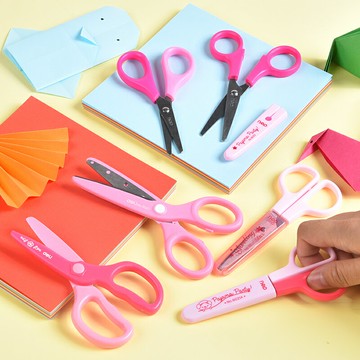 得力幼兒園塑料手工小學生小剪刀兒童剪紙專用安全可愛日韓0-3歲圓頭美工寶寶小孩套裝玩具不傷手小朋友美術