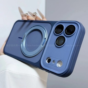 秒變膚感殼 360°旋轉磁吸支架 防摔殼 適用 蘋果 iPhone 18 17 16 15 14 Pro max 手機殼