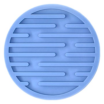 祈樂森活 幾何圖矽膠杯墊 10入 北歐藍  10 x 0.5cm  1組