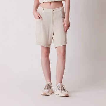 麻質口袋短褲