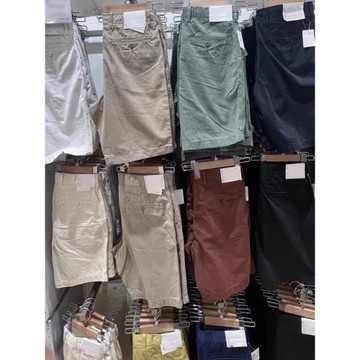 試衣間夏季男裝/女裝全棉短褲短款直筒運動休閑中褲五分褲455503