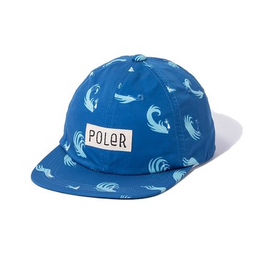 日本限定 POLER ALL OVER 6P CAP 六片帽 / 衝浪藍