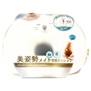 HONYARADOH 兩用美臀坐墊枕 可愛親膚 辦公室居家車用  20 x 26.5 x 9cm  可愛貓咪 白色  20  x 26.5 x 9cm