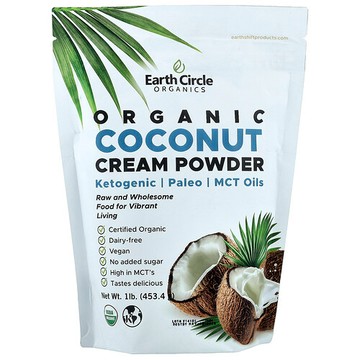 Earth Circle Organics, 有機椰子奶油粉，1 磅（453.4 克）