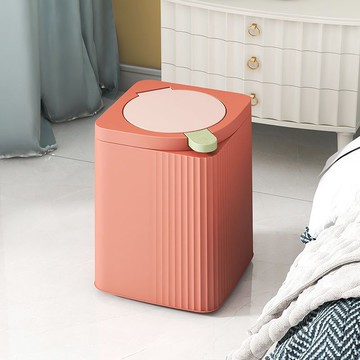 ins風簡約家用桌面帶蓋垃圾桶可愛少女心學生宿舍果皮紙屑收納盒