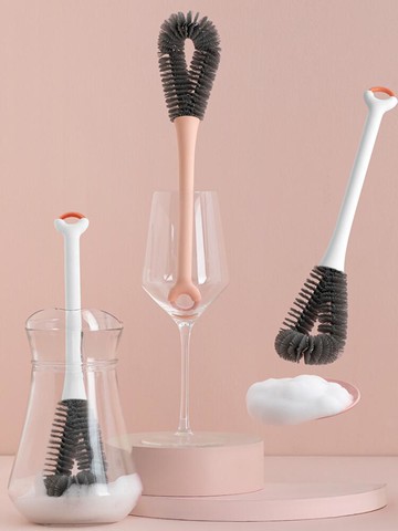 長柄水杯刷洗杯子神器豆漿破壁機無死角清潔刷廚房茶杯茶漬小刷子