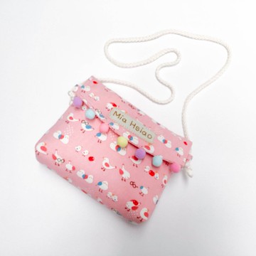 粉色咕咕雞小女孩側背包-請仔細閱讀訂購細節- 不清楚處歡迎私訊