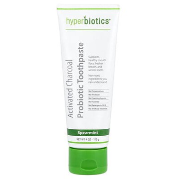 Hyperbiotics, 活性炭益生菌牙膏，薄荷，4盎司（113克）
