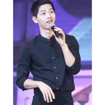 夏季冰感立領襯衫男長袖青年寸衫韓版修身發型師休閑襯衣宋仲基薄