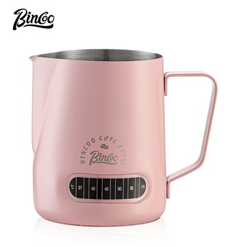 BINCOO 咖啡拉花缸 不銹鋼專業打奶缸 咖啡器具 圓嘴拉花杯 奶泡杯 拉花神器 400ML/600ML