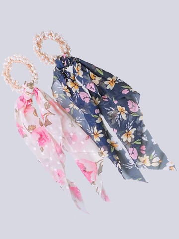 韓國發繩綁發頭繩復古飄帶發圈時尚網紅新款絲巾發帶淑女夏季頭飾