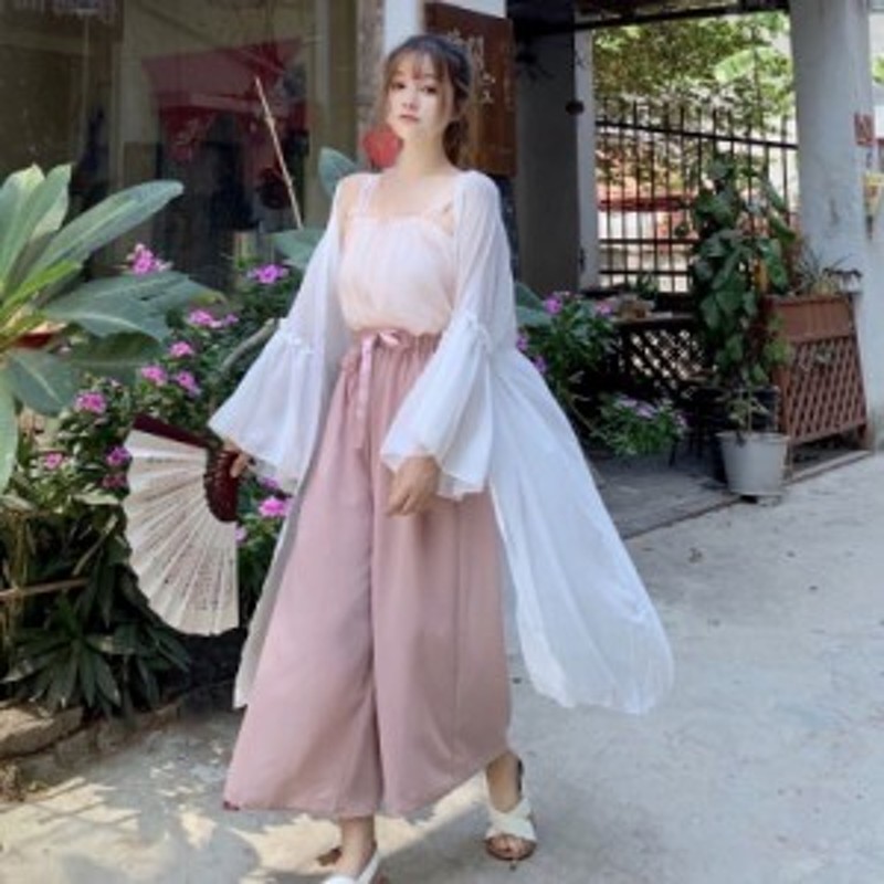 シフォン シースルー ロング カーディガン キャミソール ワイドパンツ ロング丈 羽織 ふんわりコーデ ボリューム袖 ガーリー 大人可愛い 通販 Lineポイント最大10 0 Get Lineショッピング