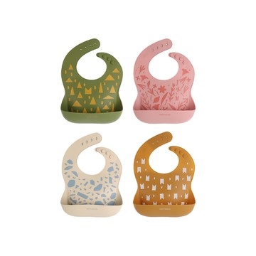 MEROWARE 日本皇冠米樂 GINA小捕手矽膠立體圍兜 - 多款可選