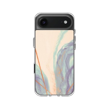 iPhone Air Clear Case（相機按鈕） 透明 - 石紋與渲染 / Marble & Dreamy Gradient - 幻境