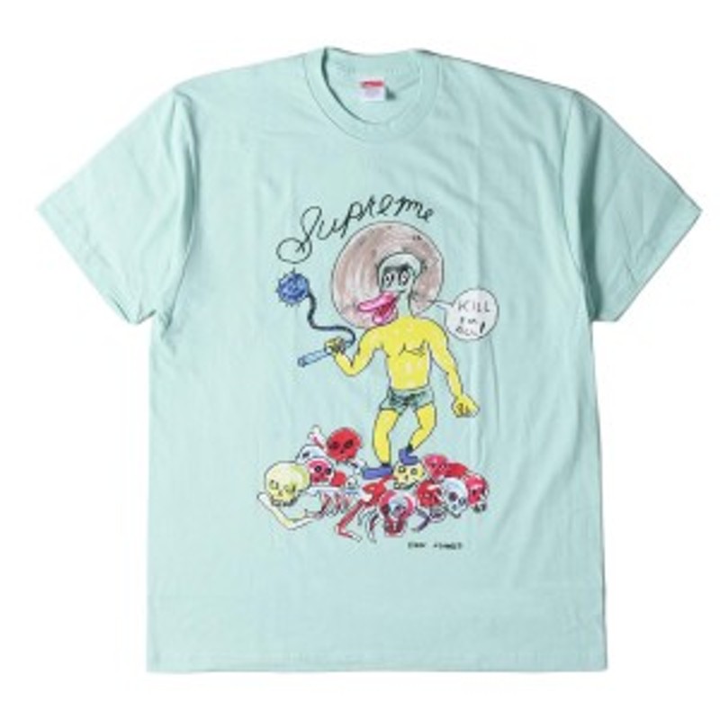 Supreme シュプリーム Tシャツ Daniel Johnston イラスト グラフィック Tシャツ Kill Em All Tee ss ライトティール L メンズ K26 通販 Lineポイント最大1 0 Get Lineショッピング