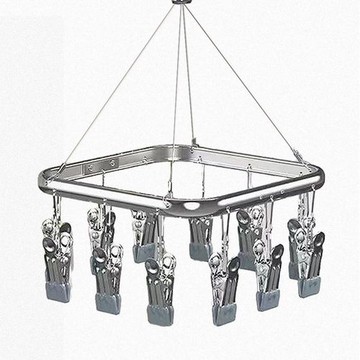 APEX｜ 多功能鋁合金晾曬架12夾  2入組  (晾衣架 曬襪架 內衣夾 毛巾襪夾襪架)