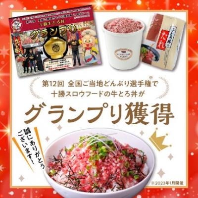 ふるさと納税 清水町 十勝スロウフード　牛とろ丼セット