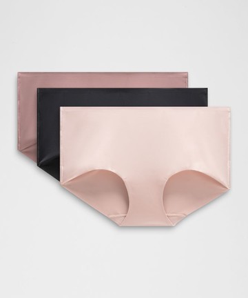 InvisiWear Mid-Rise Boyshort Underwear 3 Pack Size Medium