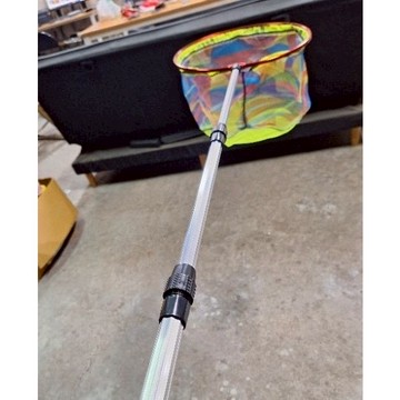 釣魚撈網*框加桿5尺，布密網框直徑36公分網深36公分，鋁合金伸縮杆三段伸縮桿.都整組.超取限3組可加購其他東西合寄