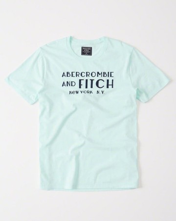 美國百分百【Abercrombie & Fitch】T恤 AF 短袖 T-shirt 短T 麋鹿 男 淡綠 XS S號  I002