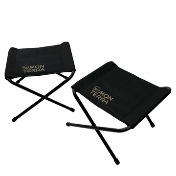 MONTERRA Wide BBQ Chair 便攜式燒烤椅  黑色  2個