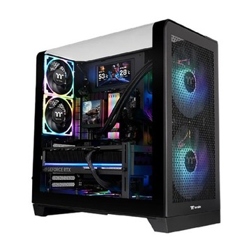 Thermaltake 曜越  光透 View 390 Air 黑色 /ATX /雙倉/支援背插/鷗翼式曲面玻 綠風潮