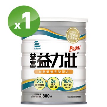 益富 益力壯Plus 營養均衡配方 800g(乳清蛋白+黃豆蛋白)