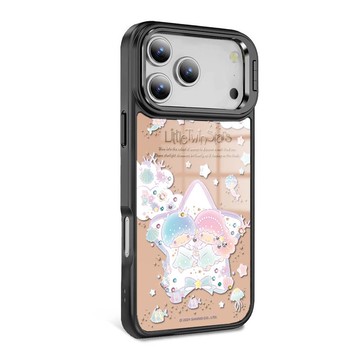 iPhone 全系列 軍規防摔合金框隱形立架鏡面鑽殼-海洋雙子星