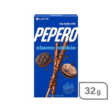 樂天PEPERO餅乾棒32g-黑餅乾巧克力
