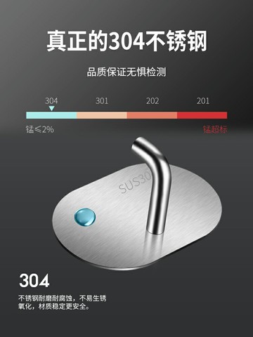 不銹鋼掛鉤粘鉤粘貼免打孔強力粘膠廚房無痕墻壁浴室衛生間鐵鉤子