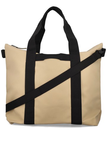 Rains - W3 contrasting-trim tote bag - unisex - Polyester/Polyurethane - One Size - Neutrals