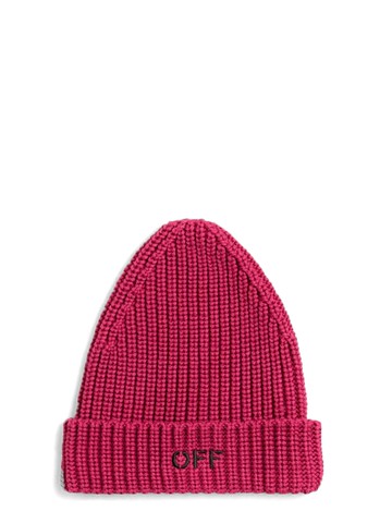 off-white cappello beanie con logo