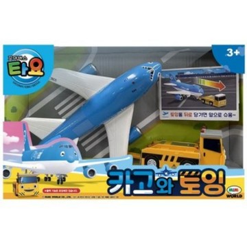 可超取🇰🇷韓國境內版 小巴士 tayo 飛機 拖車 兩件組 套組