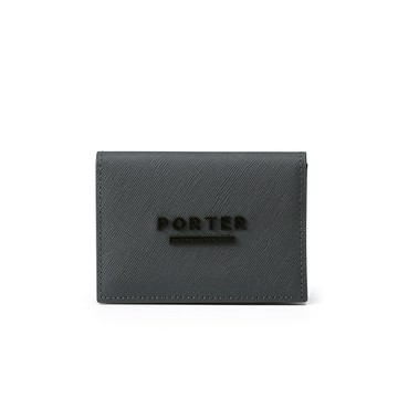 【PORTER INTERNATIONAL】細膩韌性 DEFINE系列 真皮卡夾(沉靜灰)