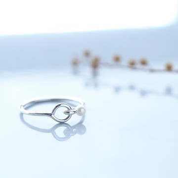 珍珠石線環銀925