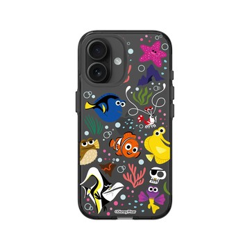 iPhone 16 Clear (相機按鈕) 酷墨灰 - 迪士尼-皮克斯 PIXAR - 海底總動員 - 角色集合