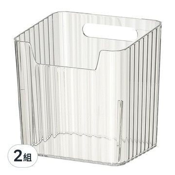 蕉蕉購物 簡約兩用壁掛桌立置物盒 2入組 透明色 透明可視 多場景收納  2組