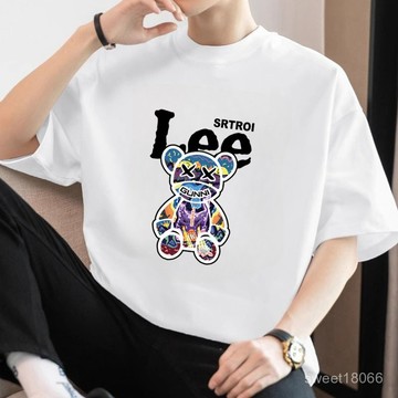 夏季100%純棉短袖 日韓版短袖T恤時尚男生T恤 圓領潮流上衣 透氣短袖t-shirt 素t 棉t寬鬆上衣