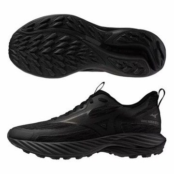 MIZUNO 美津濃 慢跑鞋 男鞋 運動鞋 緩震 防潑水 4E超寬楦 RIDER 黑 J1GC258052