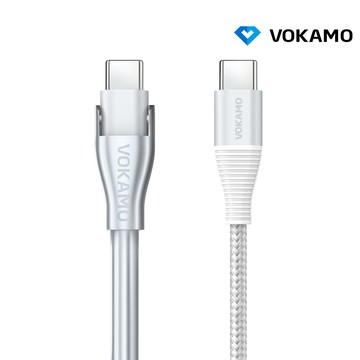 VOKAMO USB Type-C to Type-C 皓金支架充電傳輸線(60W)(1.2M)