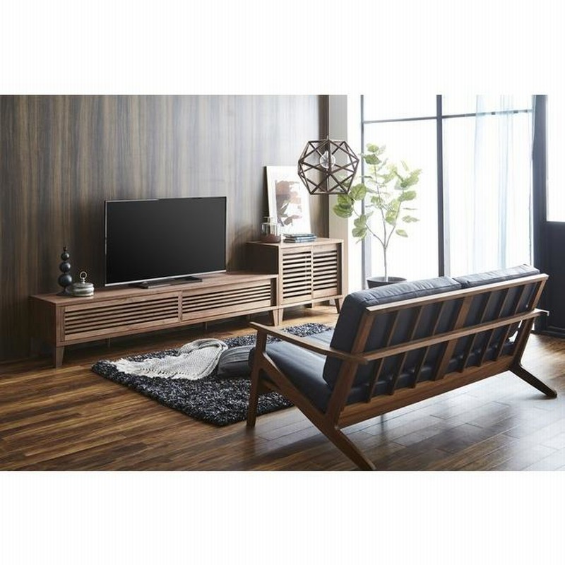 激安特価 無垢材北欧調リビングボード 約140センチ幅 棚/ラック