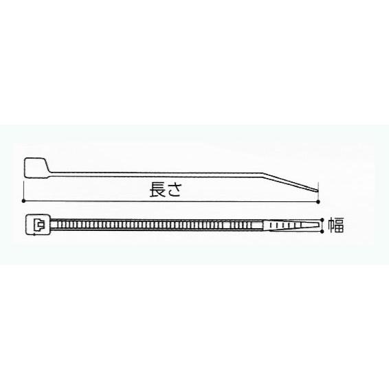 ケーブルタイ 結束バンド )　屋外用   耐候性タイプ 幅12.7mm×長さ480mm 10本入り