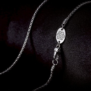【JK銀飾】咒輪剛杵連鞭／925純銀【項鍊、鍊條、銀鍊】