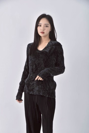 (M) liviana conti坑紋綠色長袖上衣